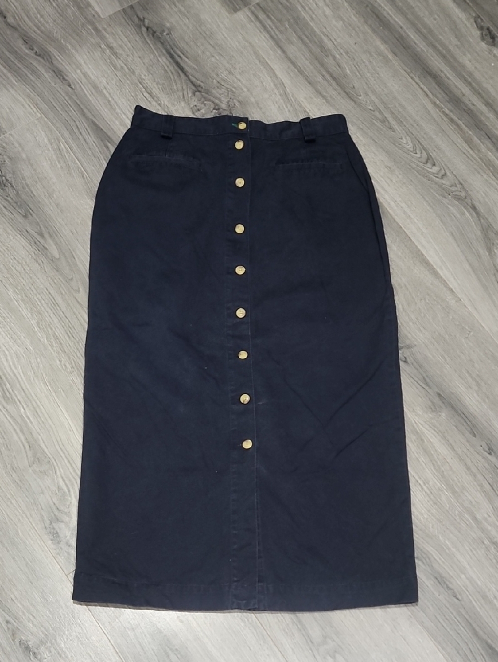 Vintage Tommy Hilfiger Navy Chino Pencil Long Maxi Shirt